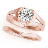 Regal Solitaires Any Shape Round Diamond Engagement Ring — 9K/18K Gold & Platinum