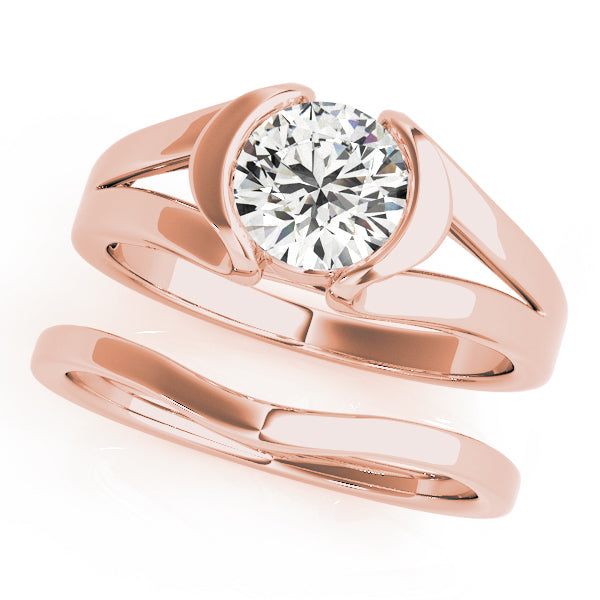 Regal Solitaires Any Shape Round Diamond Engagement Ring — 9K/18K Gold & Platinum