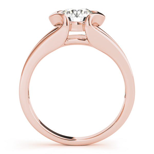 Regal Solitaires Any Shape Round Diamond Engagement Ring — 9K/18K Gold & Platinum