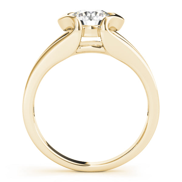 Regal Solitaires Any Shape Round Diamond Engagement Ring — 9K/18K Gold & Platinum