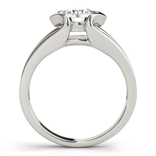 Regal Solitaires Any Shape Round Diamond Engagement Ring — 9K/18K Gold & Platinum