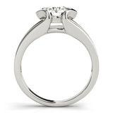 Lab-Grown D-VVS Round Cut Diamond Solitaries Engagement Ring.