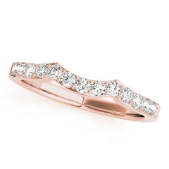 Prong in Channel Curved Half Eternity Ring in Gold & Platinum
