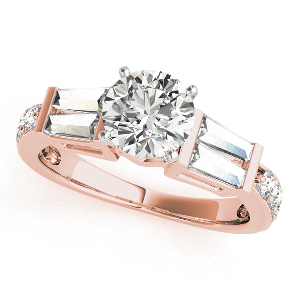 Eternal Fancy Shape Baguette Round Diamond Engagement Ring — 9K/18K Gold & Platinum
