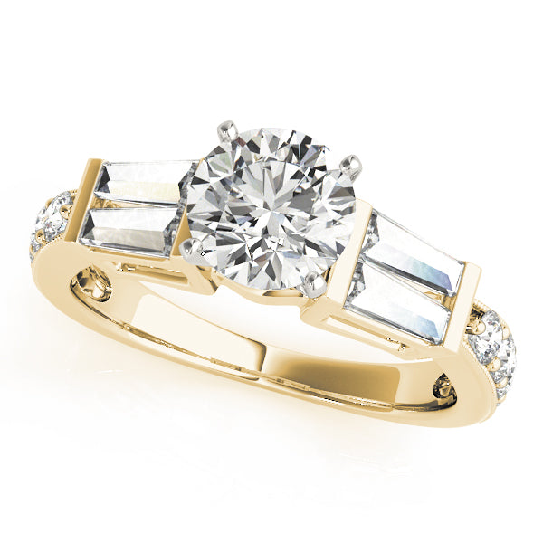 Eternal Fancy Shape Baguette Round Diamond Engagement Ring — 9K/18K Gold & Platinum