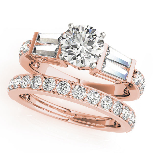 Eternal Fancy Shape Baguette Round Diamond Engagement Ring — 9K/18K Gold & Platinum