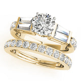 Eternal Fancy Shape Baguette Round Diamond Engagement Ring — 9K/18K Gold & Platinum