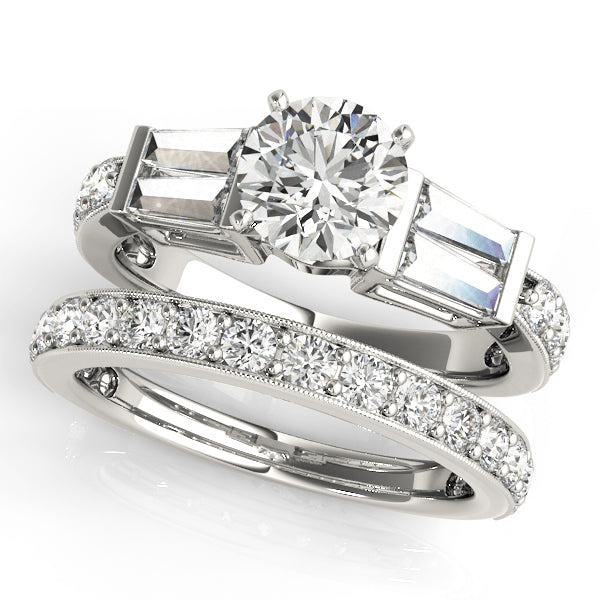 Eternal Fancy Shape Baguette Round Diamond Engagement Ring — 9K/18K Gold & Platinum