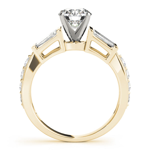 Eternal Fancy Shape Baguette Round Diamond Engagement Ring — 9K/18K Gold & Platinum