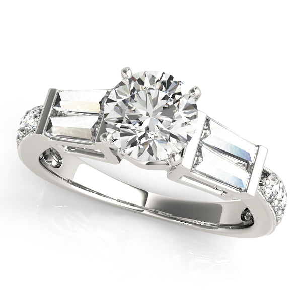 Eternal Fancy Shape Baguette Round Diamond Engagement Ring — 9K/18K Gold & Platinum