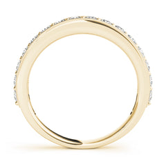 Prong in Channel Half Eternity Ring in Gold & Platinum