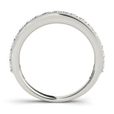 Prong in Channel Half Eternity Ring in Gold & Platinum