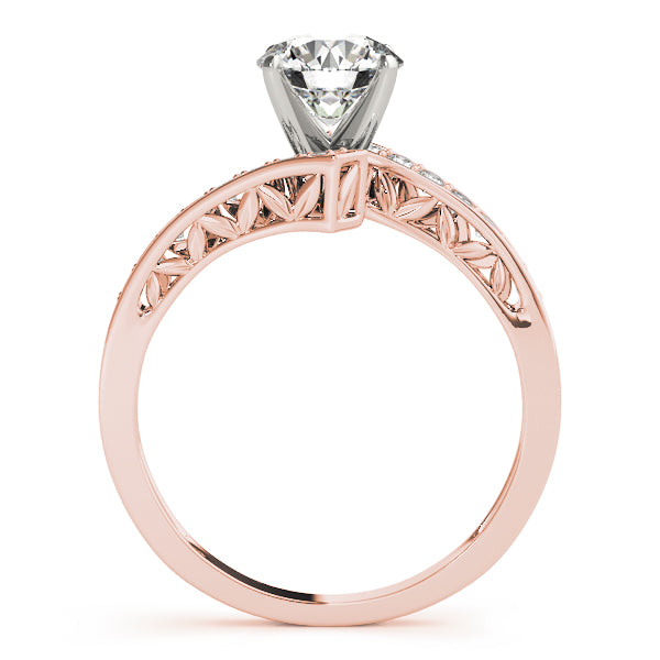 Brilliant Bypass Round Diamond Engagement Ring — 9K/18K Gold & Platinum