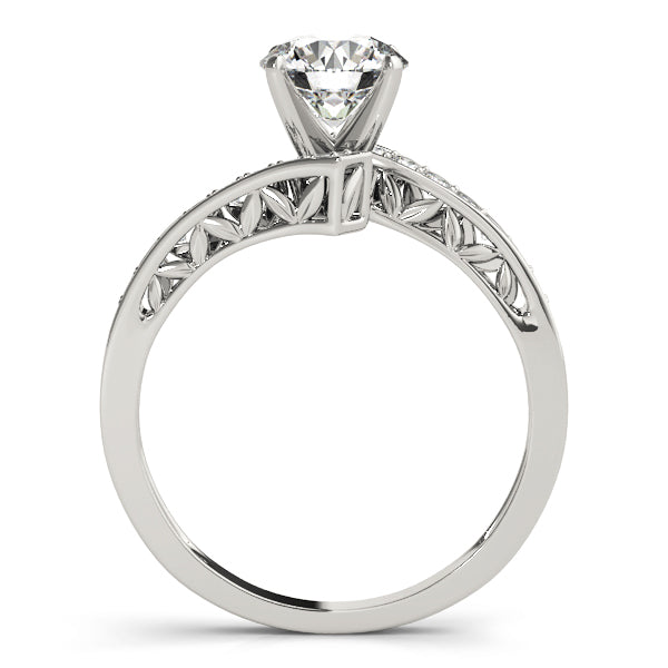 Brilliant Bypass Round Diamond Engagement Ring — 9K/18K Gold & Platinum