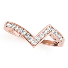 Channel Set Curved Half Eternity Ring in Gold & Platinum