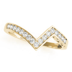 Channel Set Curved Half Eternity Ring in Gold & Platinum