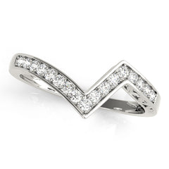 Channel Set Curved Half Eternity Ring in Gold & Platinum