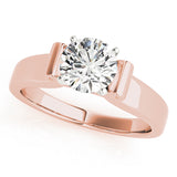 Romantic Solitaires Round Diamond Engagement Ring — 9K/18K Gold & Platinum