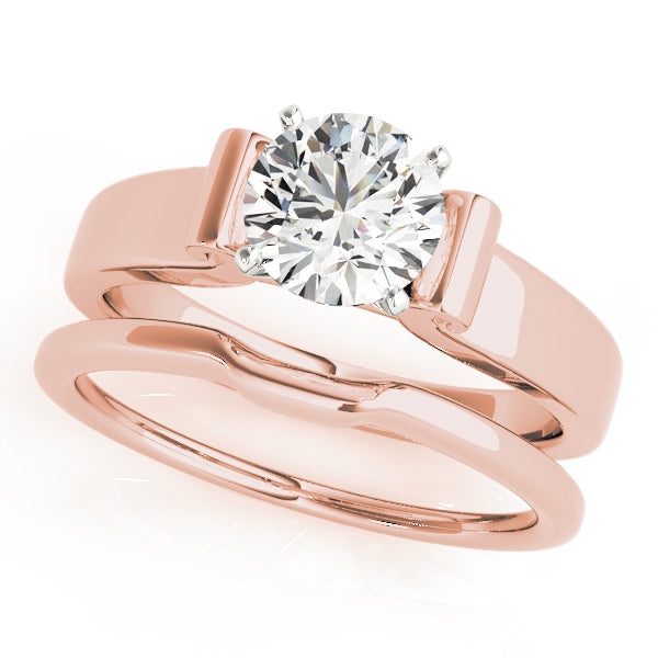 Romantic Solitaires Round Diamond Engagement Ring — 9K/18K Gold & Platinum
