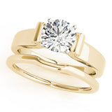 Romantic Solitaires Round Diamond Engagement Ring — 9K/18K Gold & Platinum