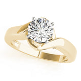 Statement Solitaires Round Diamond Engagement Ring — 9K/18K Gold & Platinum