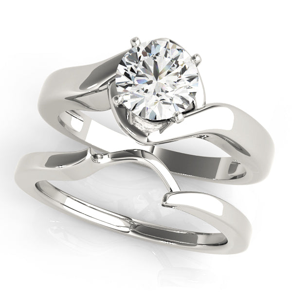 Statement Solitaires Round Diamond Engagement Ring — 9K/18K Gold & Platinum