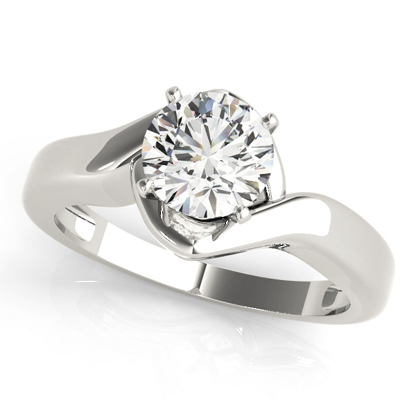 Statement Solitaires Round Diamond Engagement Ring — 9K/18K Gold & Platinum