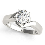 Statement Solitaires Round Diamond Engagement Ring — 9K/18K Gold & Platinum