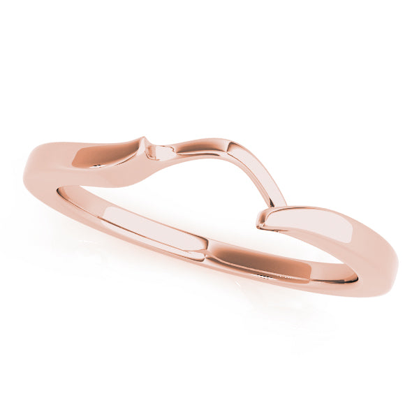 Curved Wedding Gold Band