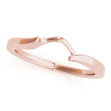 Curved Wedding Gold Band
