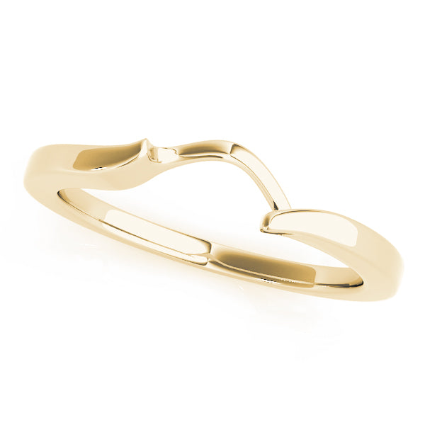 Curved Wedding Gold Band
