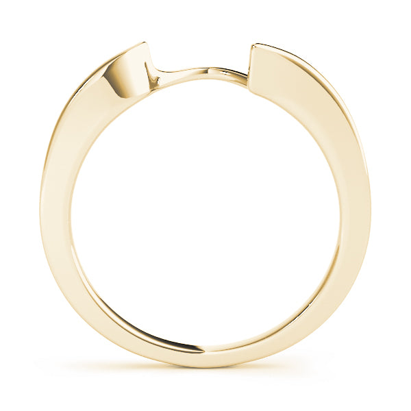 Curved Wedding Gold Band