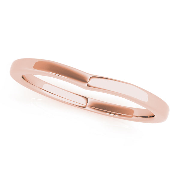 Curved Wedding Gold Band