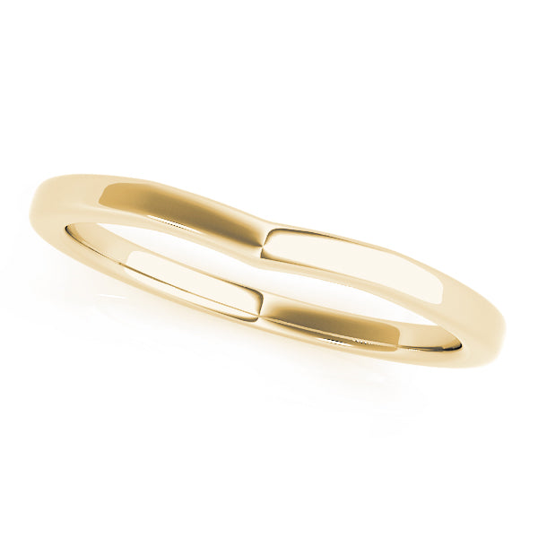 Curved Wedding Gold Band