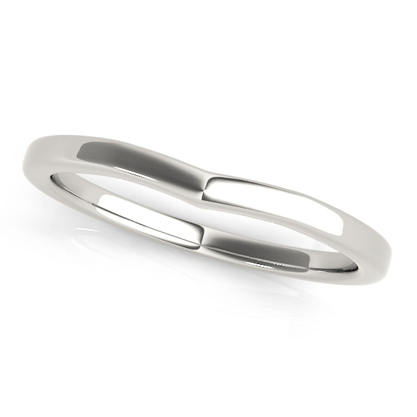 Curved Wedding Gold Band