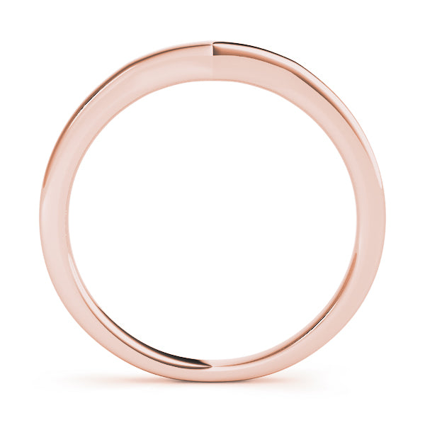 Curved Wedding Gold Band