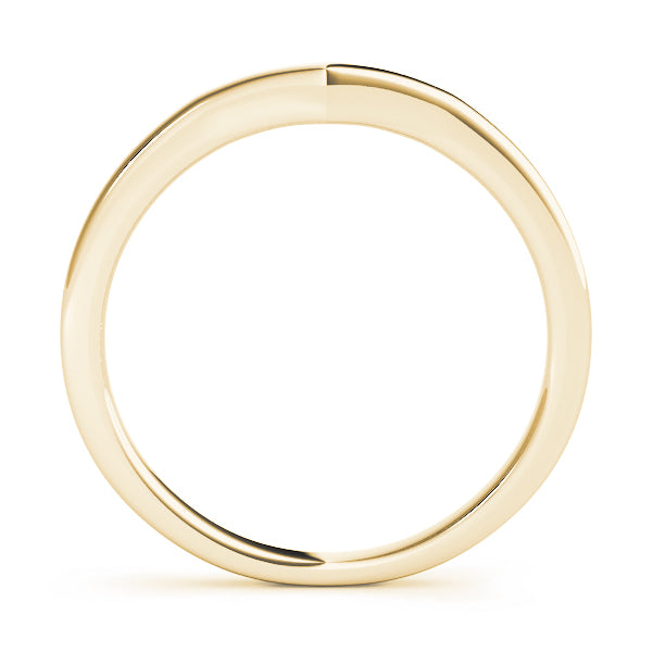 Curved Wedding Gold Band