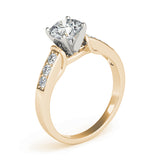 Opulent Channel-Set Round Diamond Engagement Ring — 9K/18K Gold & Platinum