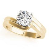 Dazzling Solitaires Round Diamond Engagement Ring — 9K/18K Gold & Platinum