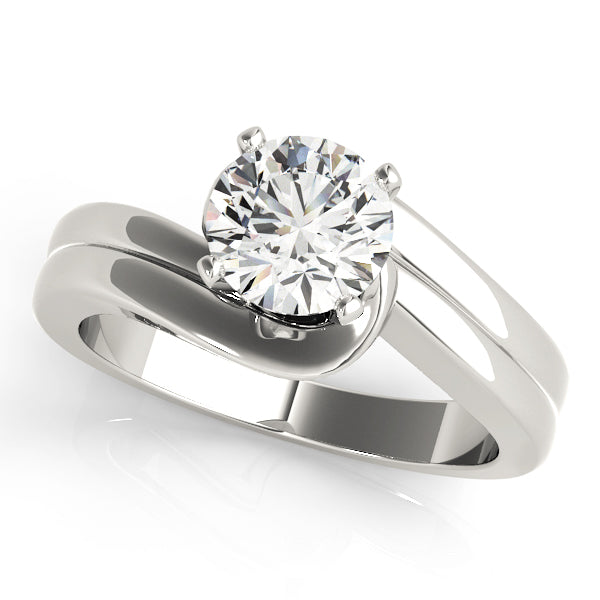 Dazzling Solitaires Round Diamond Engagement Ring — 9K/18K Gold & Platinum