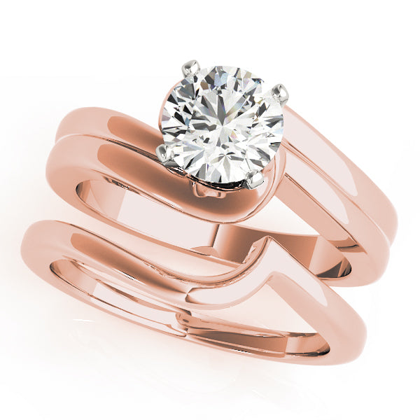 Dazzling Solitaires Round Diamond Engagement Ring — 9K/18K Gold & Platinum