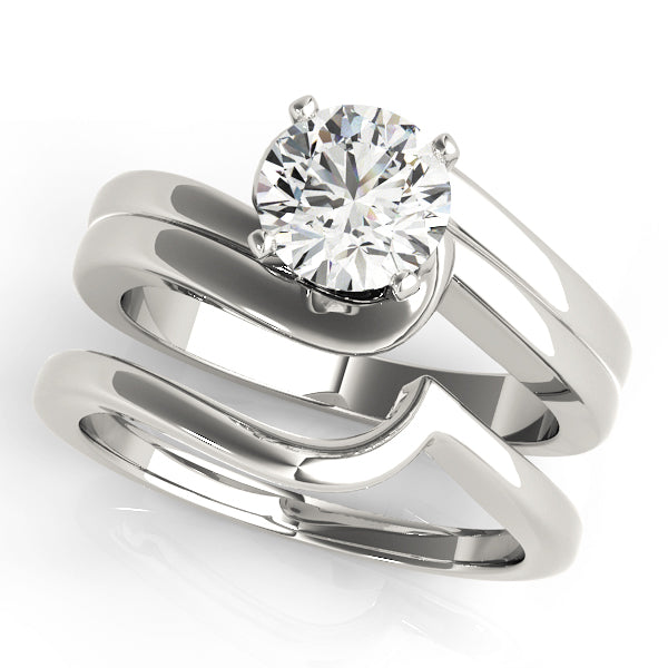 Dazzling Solitaires Round Diamond Engagement Ring — 9K/18K Gold & Platinum