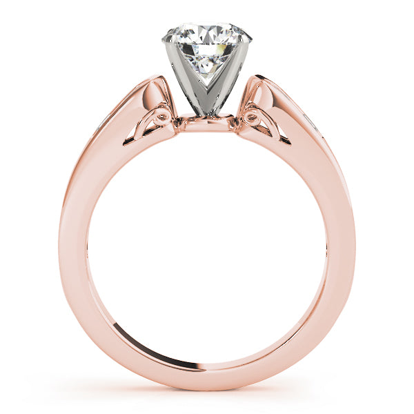 Splendid Channel-Set Round Diamond Engagement Ring — 9K/18K Gold & Platinum