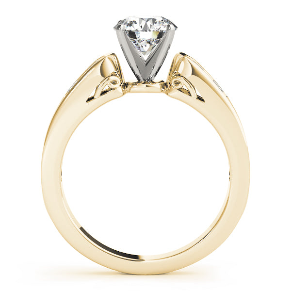 Splendid Channel-Set Round Diamond Engagement Ring — 9K/18K Gold & Platinum