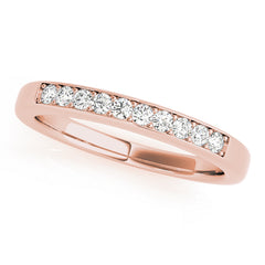 Prong Set Half Eternity Ring in Gold & Platinum