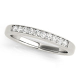 Prong Set Half Eternity Ring in Gold & Platinum