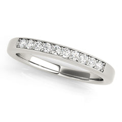 Prong Set Half Eternity Ring in Gold & Platinum