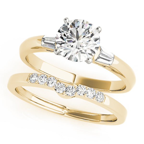 Enchanted Fancy Shape Baguette Round Diamond Engagement Ring — 9K/18K Gold & Platinum