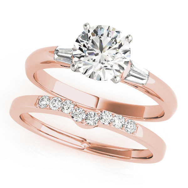 Enchanted Fancy Shape Baguette Round Diamond Engagement Ring — 9K/18K Gold & Platinum