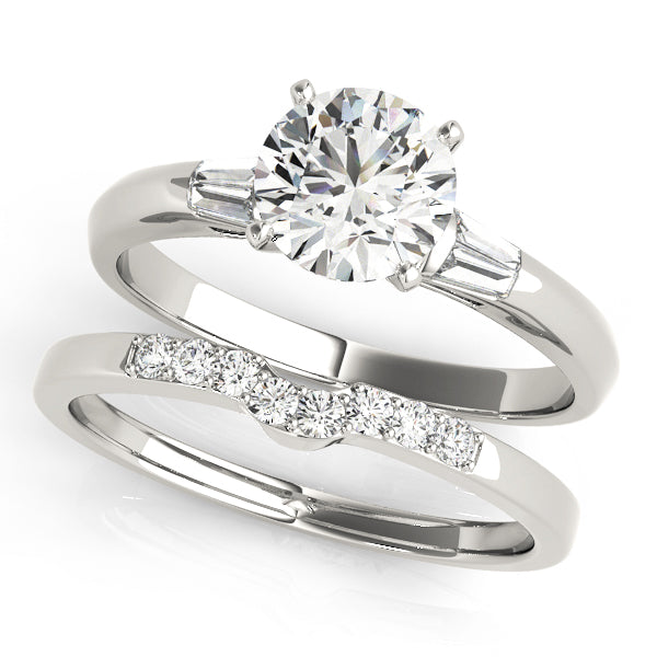 Enchanted Fancy Shape Baguette Round Diamond Engagement Ring — 9K/18K Gold & Platinum